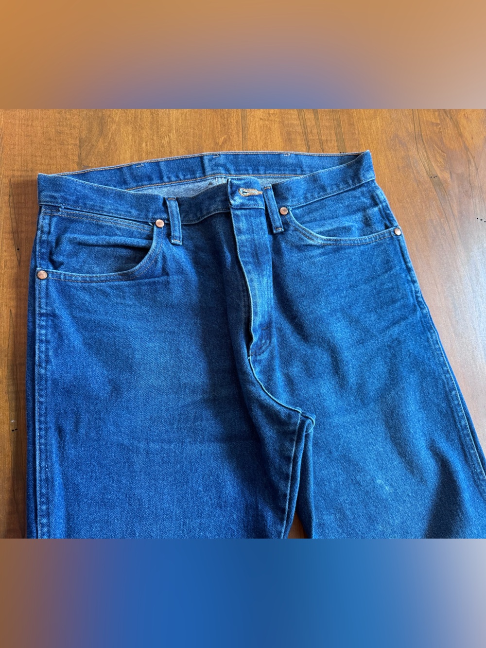 Wrangler 13MWZ Cowboy Cut Jeans - 33Wx31L Fits 32Wx29.5L - Picture 2 of 7